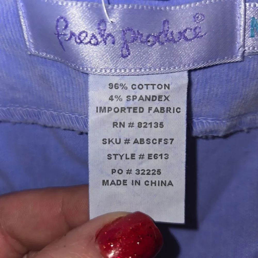 Fresh Produce Nwt Peri Blue Micro Corduroy A-line Skirt Size Medium E613